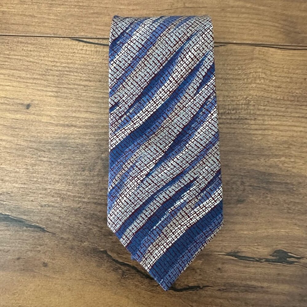 Missoni Cravatte Men's Silk Scarf Blue Striped